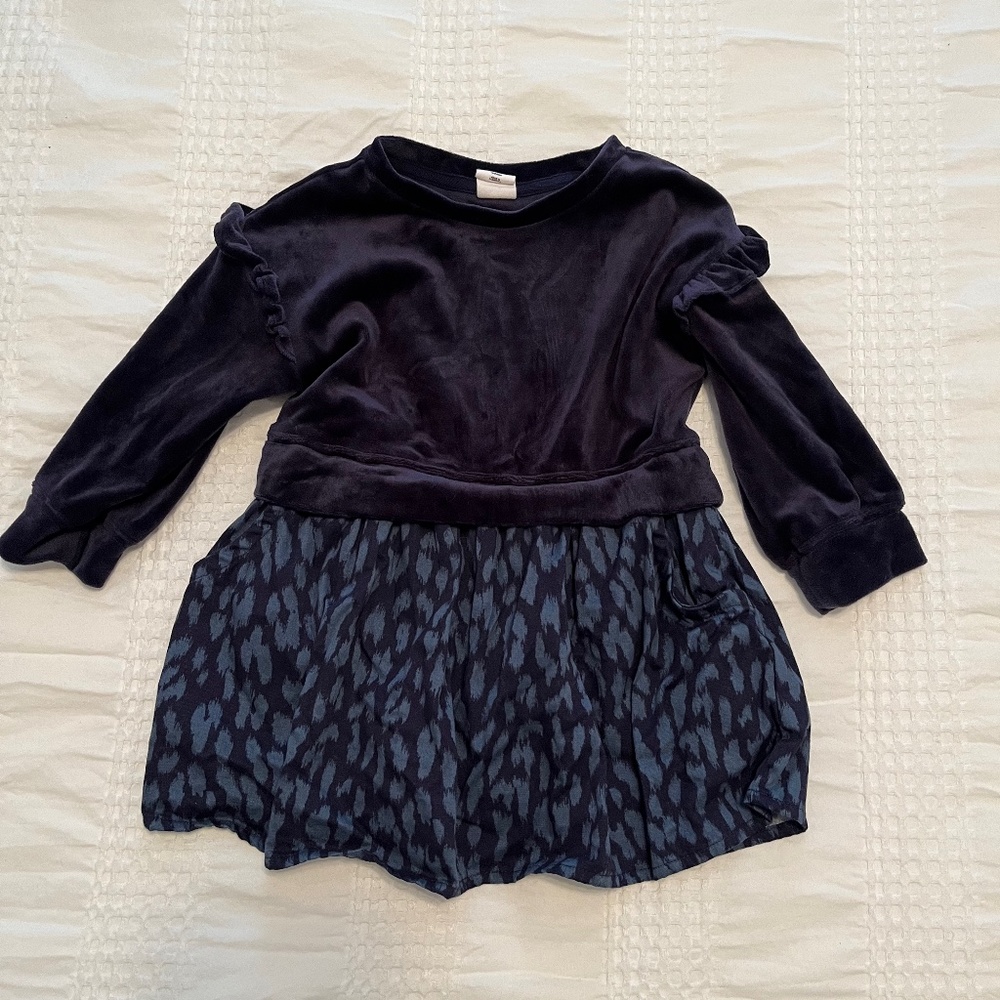 Baby Gap girls navy blue dress